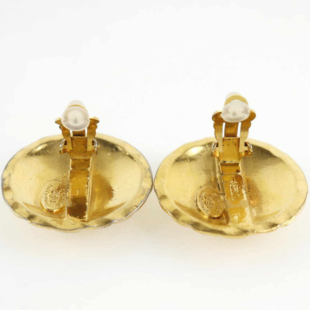 CHANEL Earring Plated Gold gold Matrasse COCO Mark Women