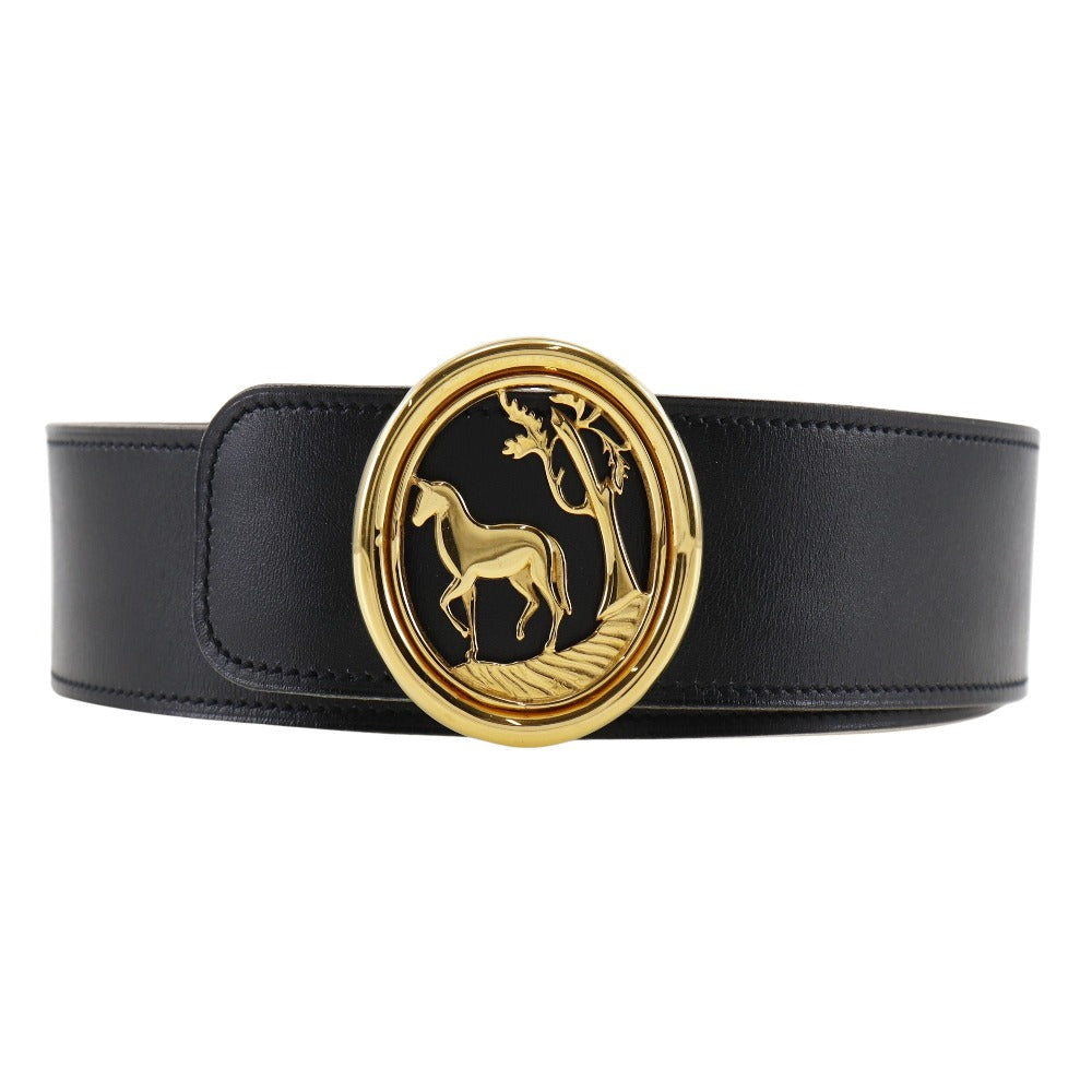 HERMES belt Boxcalf, Courchevel black Women d