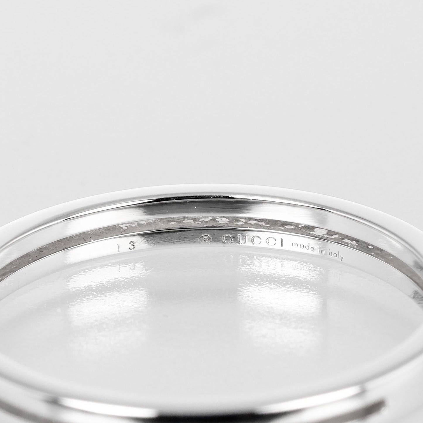 GUCCI Ring K18 white gold Silver Infinity Women 13