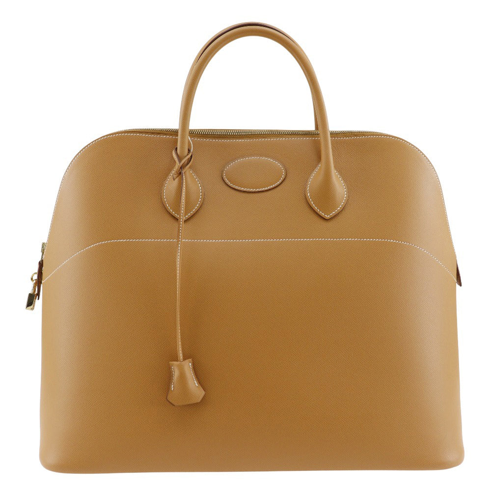 HERMES Boston Duffel bag Ardenne Camel/Gold Metal Bored 45 unisex(Unisex) d