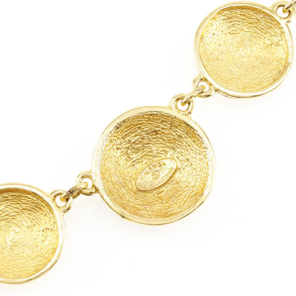 CHANEL Necklace Plated Gold gold Matrasse COCO Mark Women