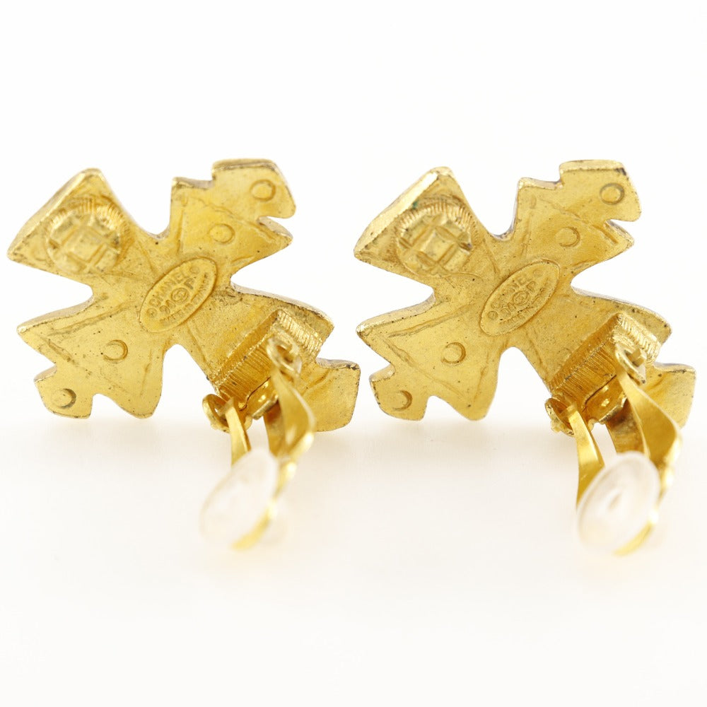 CHANEL Earring Plated Gold gold COCO Mark Cross Women