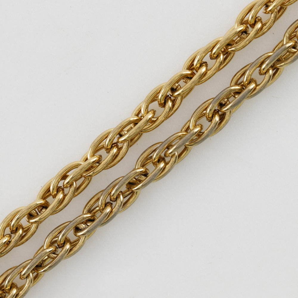 CHANEL Necklace Plated Gold, Rhinestones gold COCO Mark