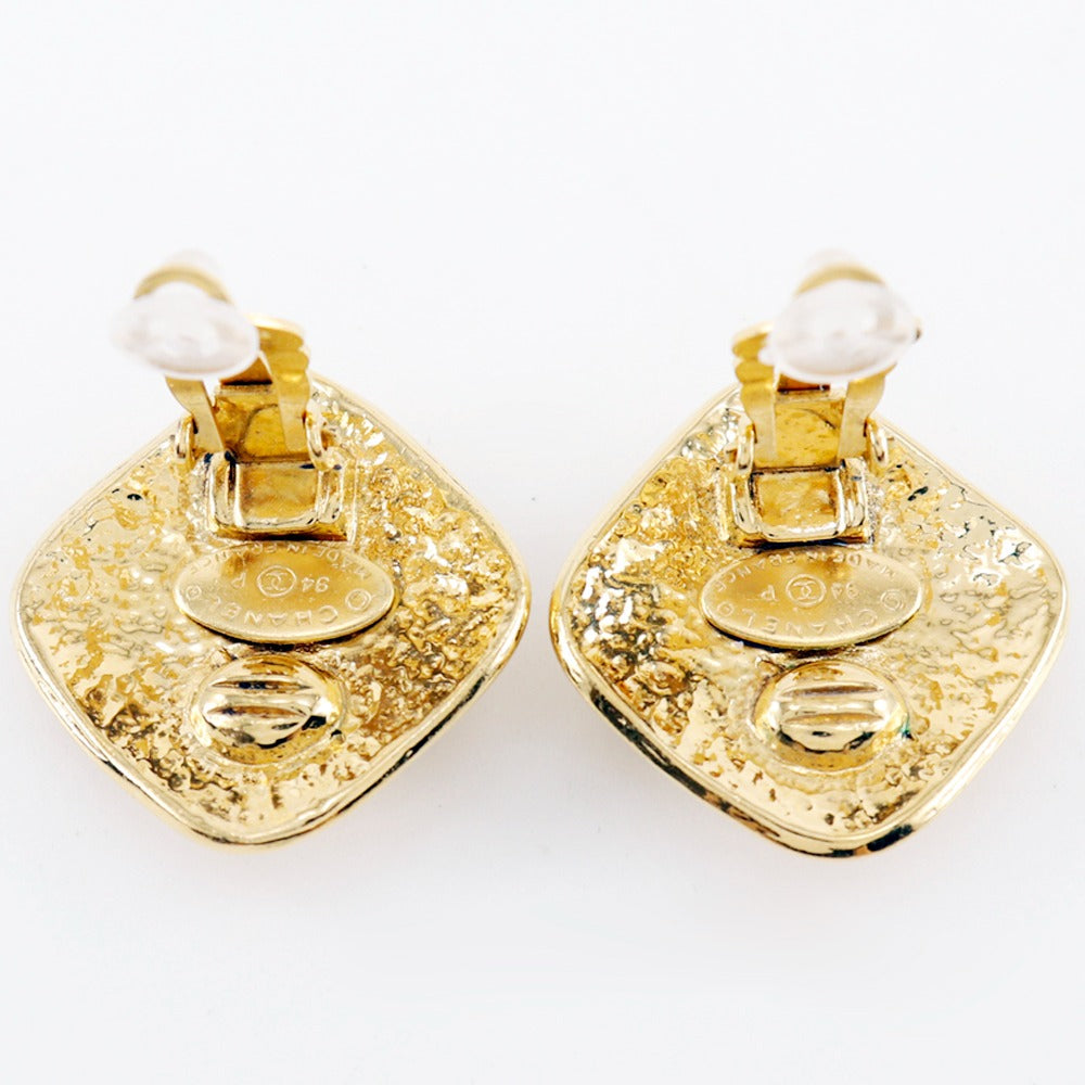 CHANEL Earring Plated Gold gold COCO Mark