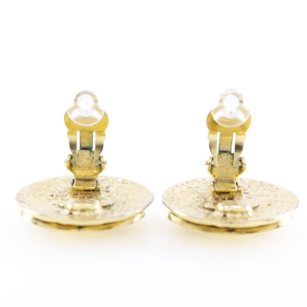 CHANEL Earring Plated Gold gold Matrasse Women