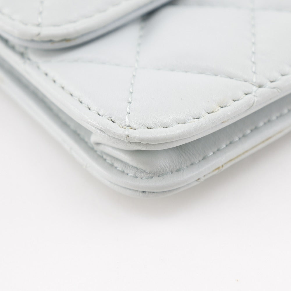 Chanel Pearl Strap Flap Wallet Calfskin Shoulder Bag