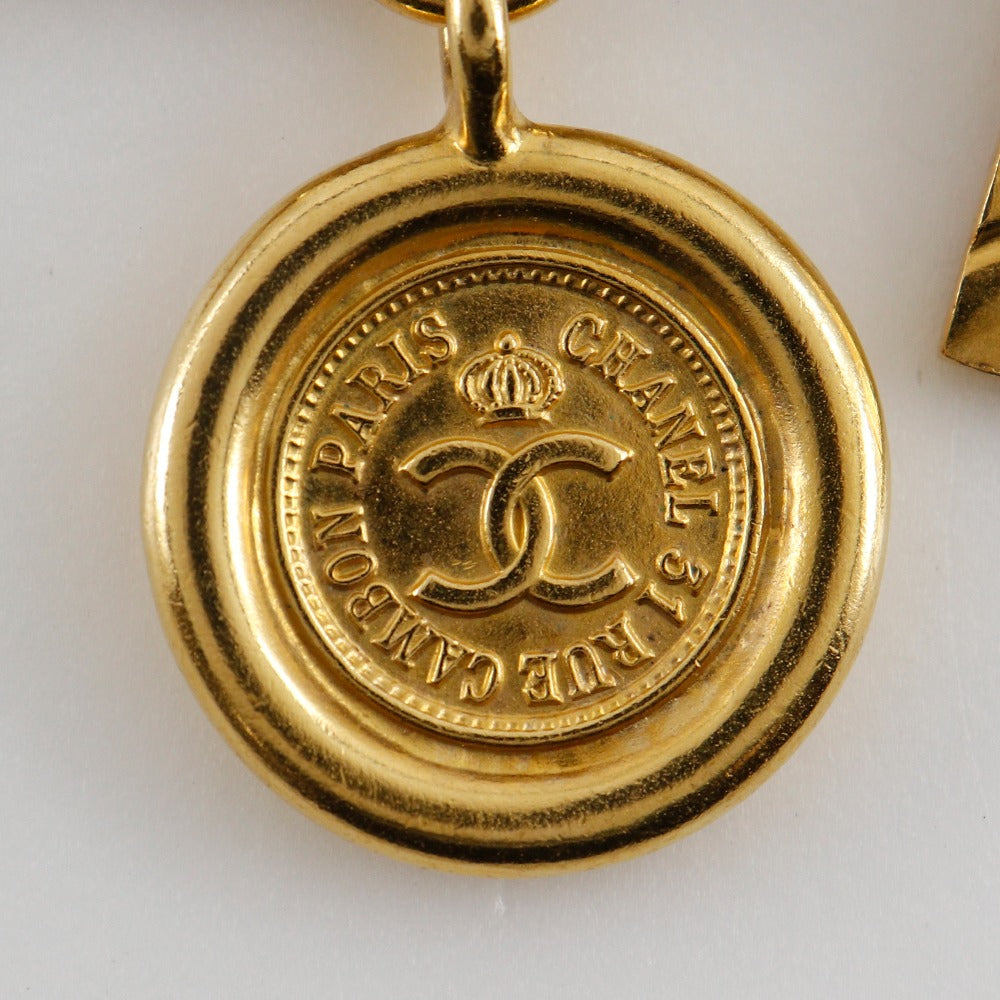 CHANEL Brooch Plated Gold gold Icon charm