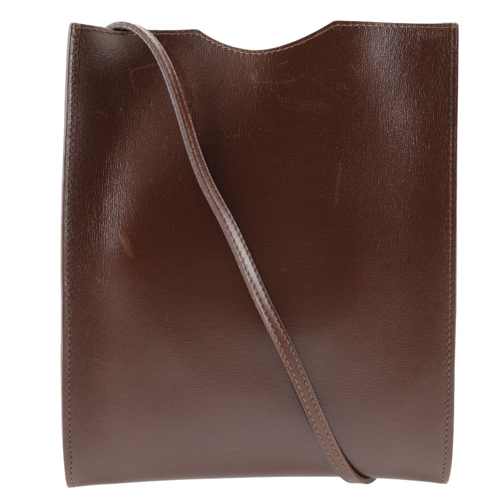 HERMES Shoulder Bag Calfskin Brown Omenitu Women(Unisex) d