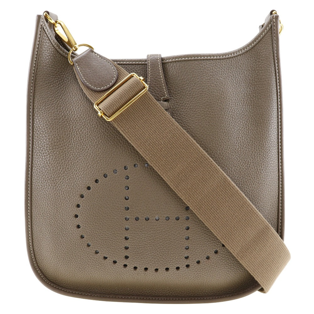 HERMES Shoulder Bag Taurillon Clemence Gold Metal Evelyn 3PM Women d