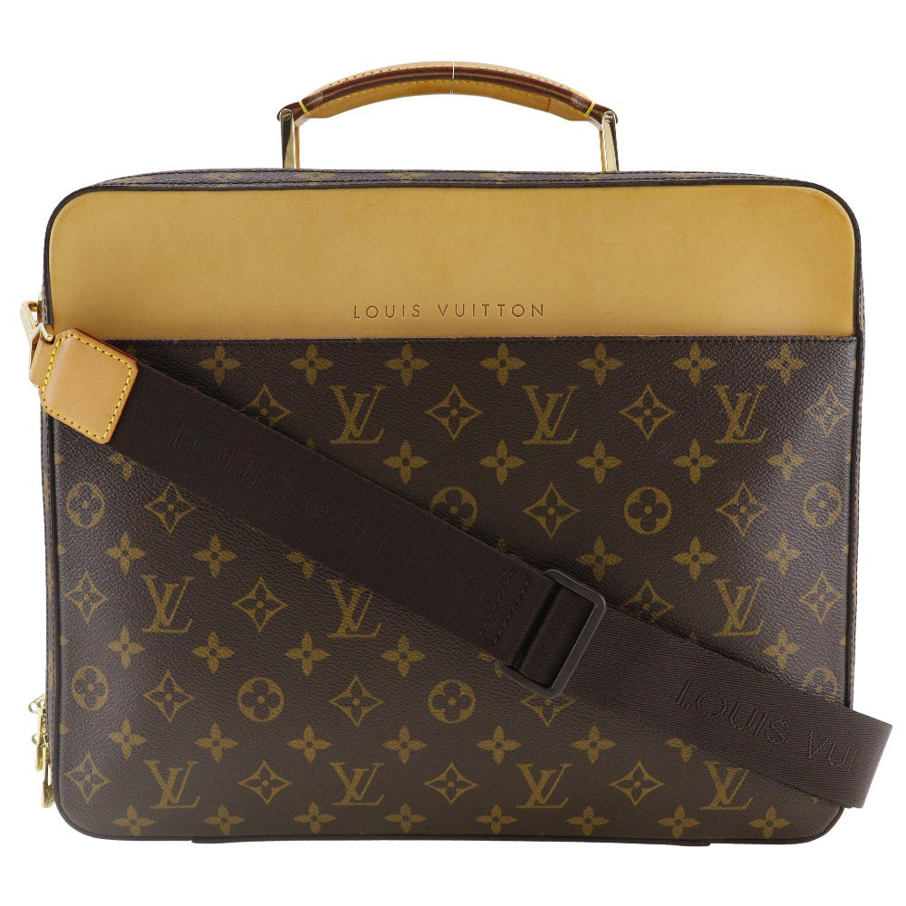 LOUIS VUITTON Business bag Monogram canvas Brown 2WAYShoulder Special order Porto Ordina Tour Savanna mens d