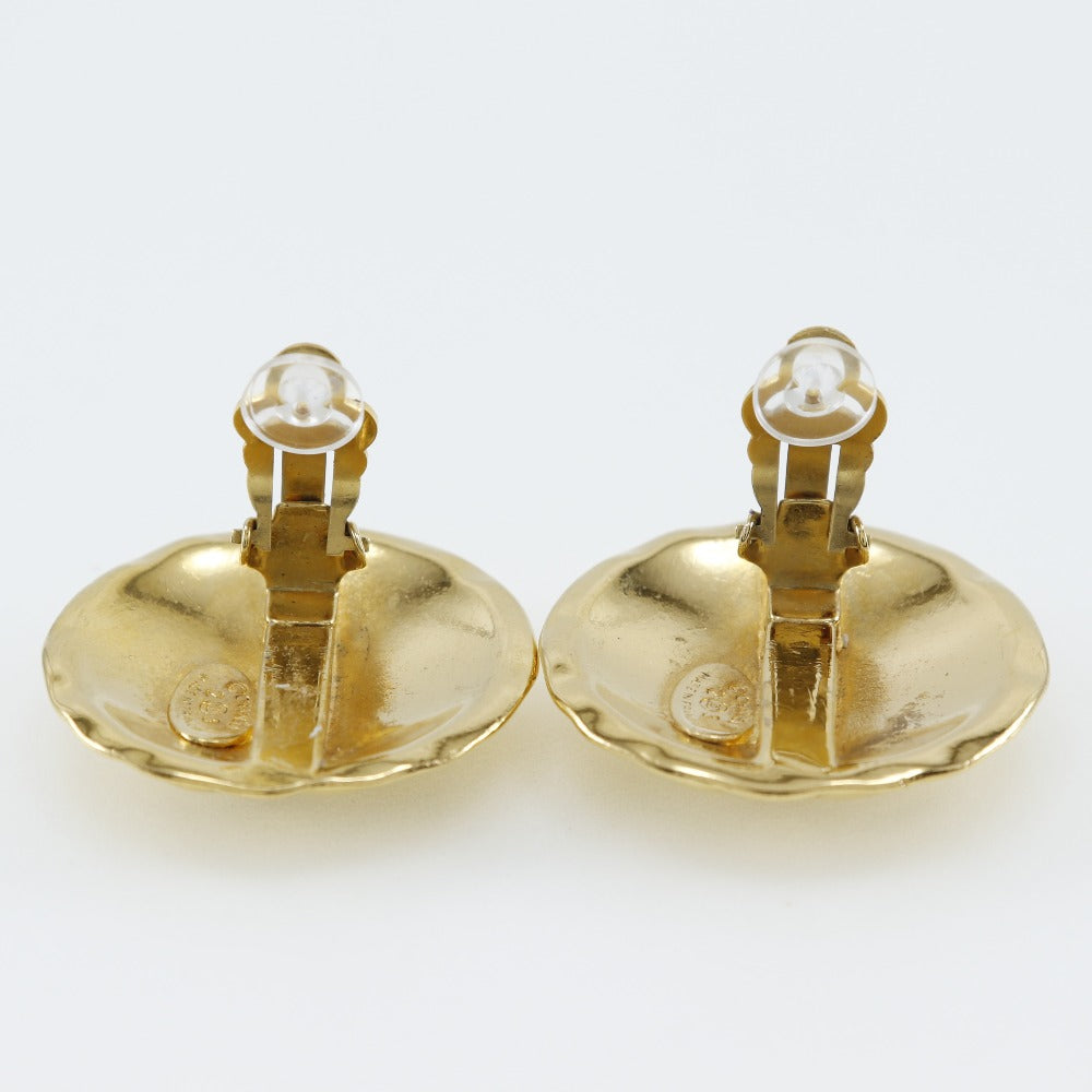 CHANEL Earring Plated Gold gold Matrasse COCO Mark Women