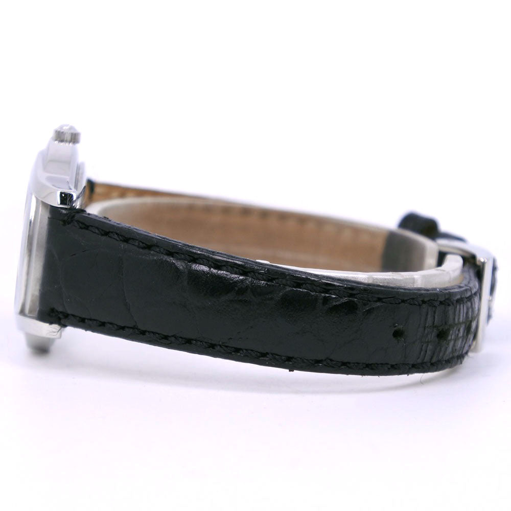 GUCCI Watches Quartz 5500L Stainless Steel , Leather Silver black dial Women