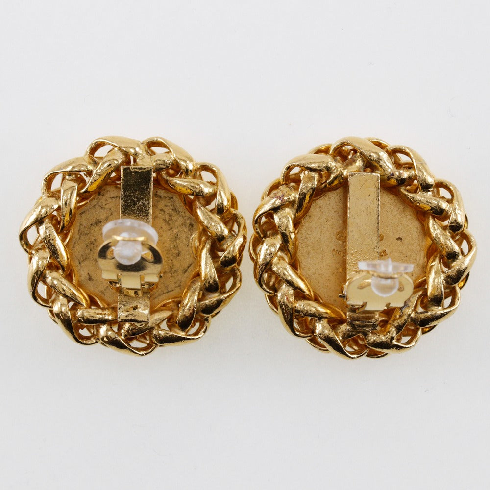 CHANEL Earring Plated Gold gold logo COCO Mark Women