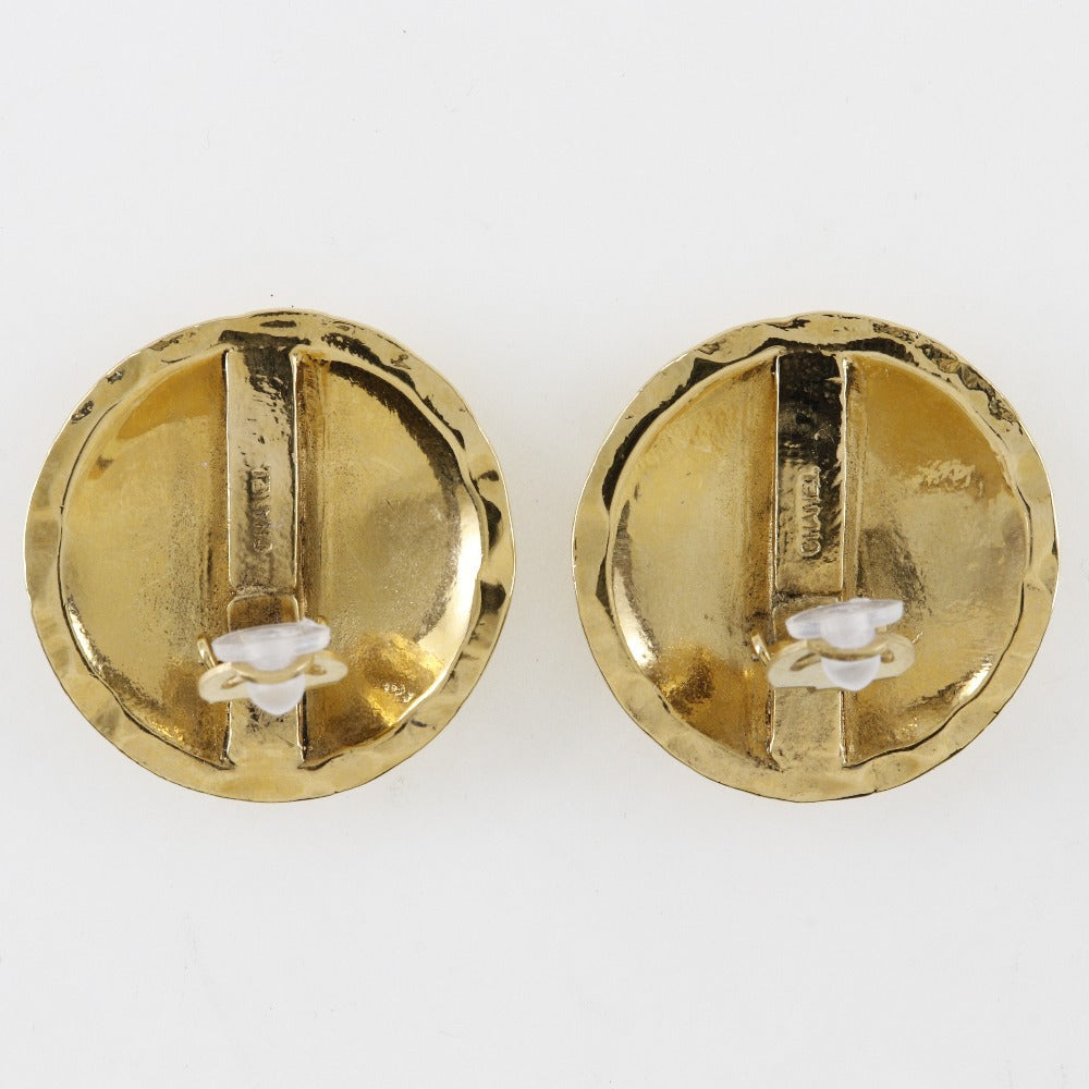 CHANEL Earring Plated Gold gold Matrasse COCO Mark Women