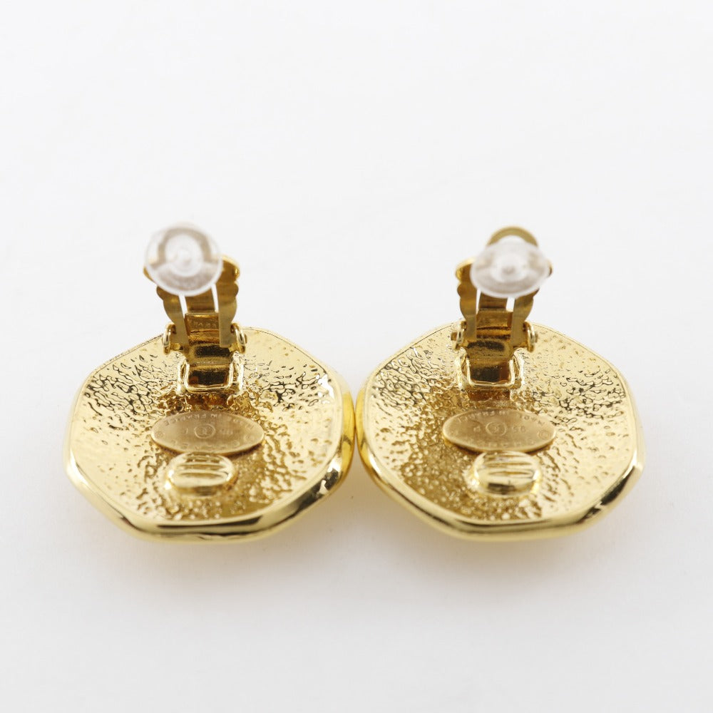 CHANEL Earring Plated Gold gold COCO Mark Women
