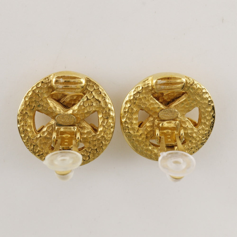 CHANEL Earring Plated Gold gold COCO Mark Women