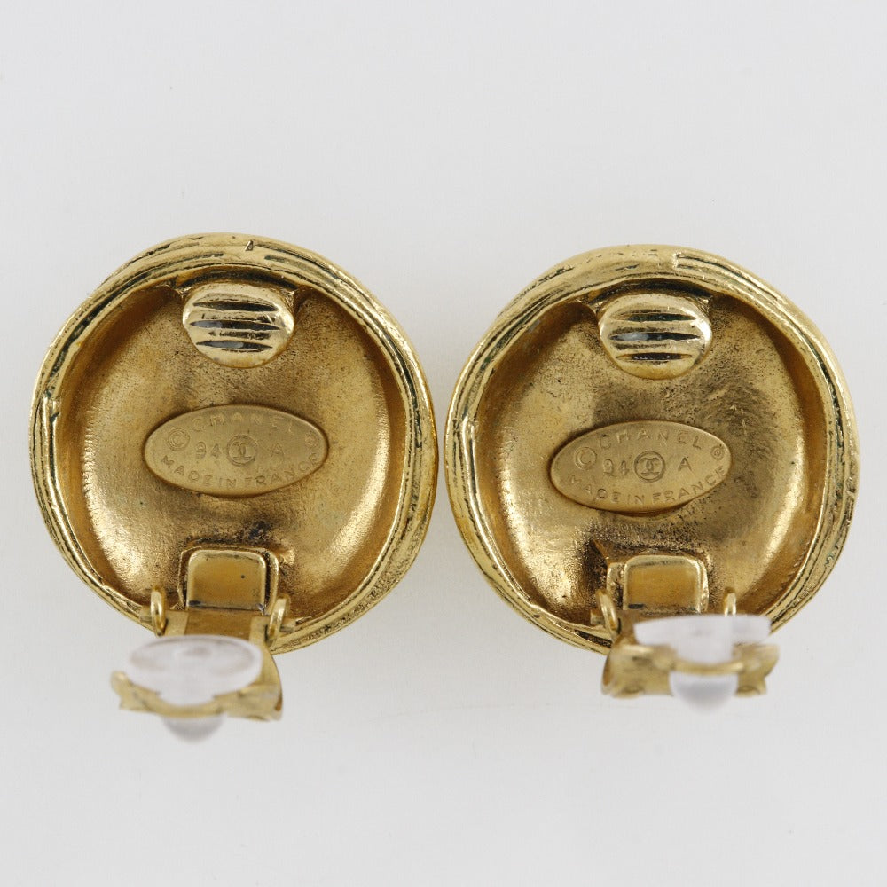 CHANEL Earring Plated Gold gold COCO Mark Women