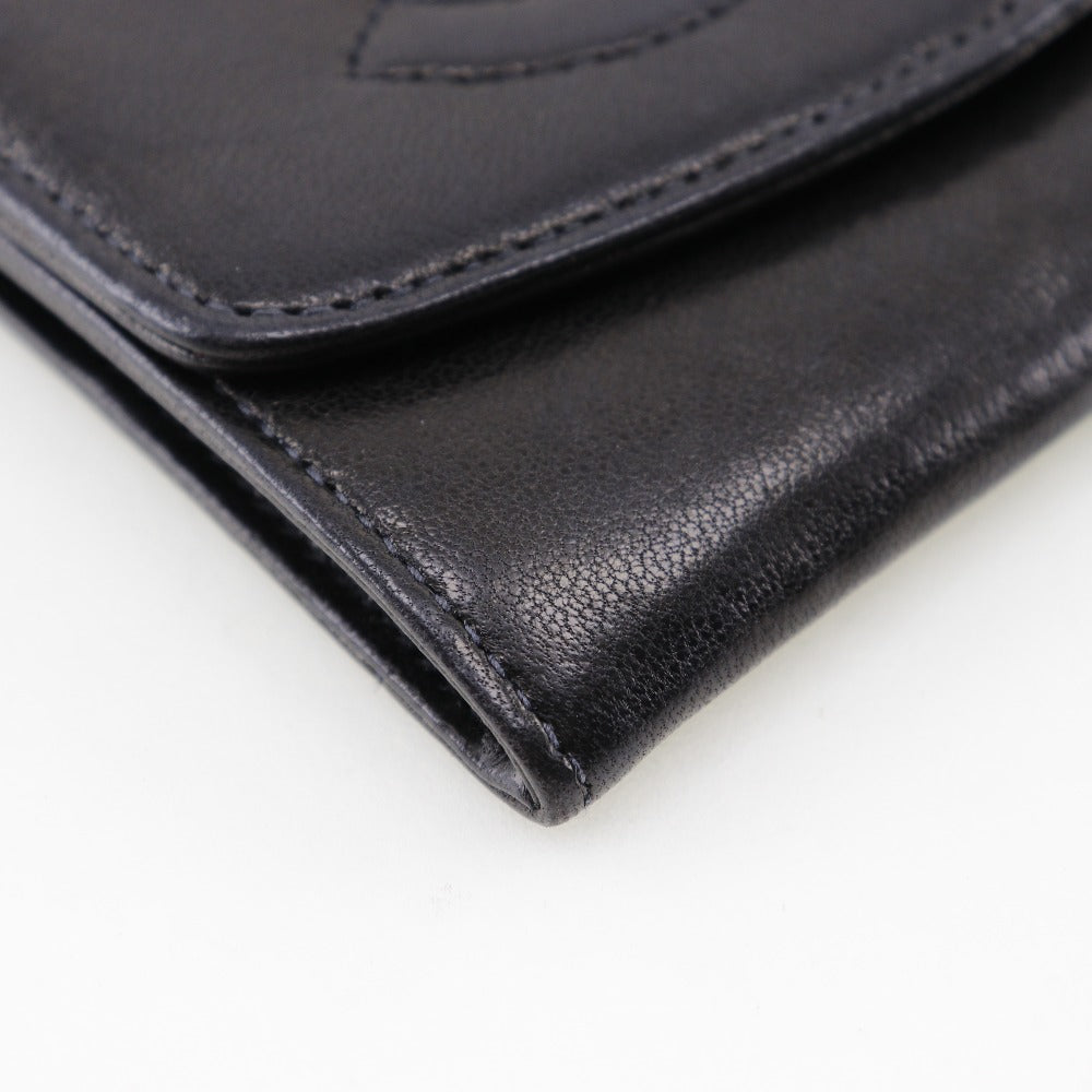 CHANEL Coin case lambskin black COCO Mark Women