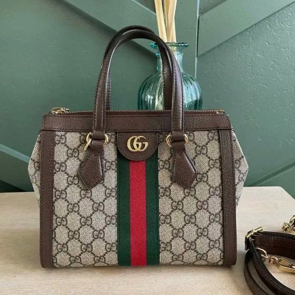Gucci Women Handbag – Premium Quality with Complete Branded Accessories (Brown)