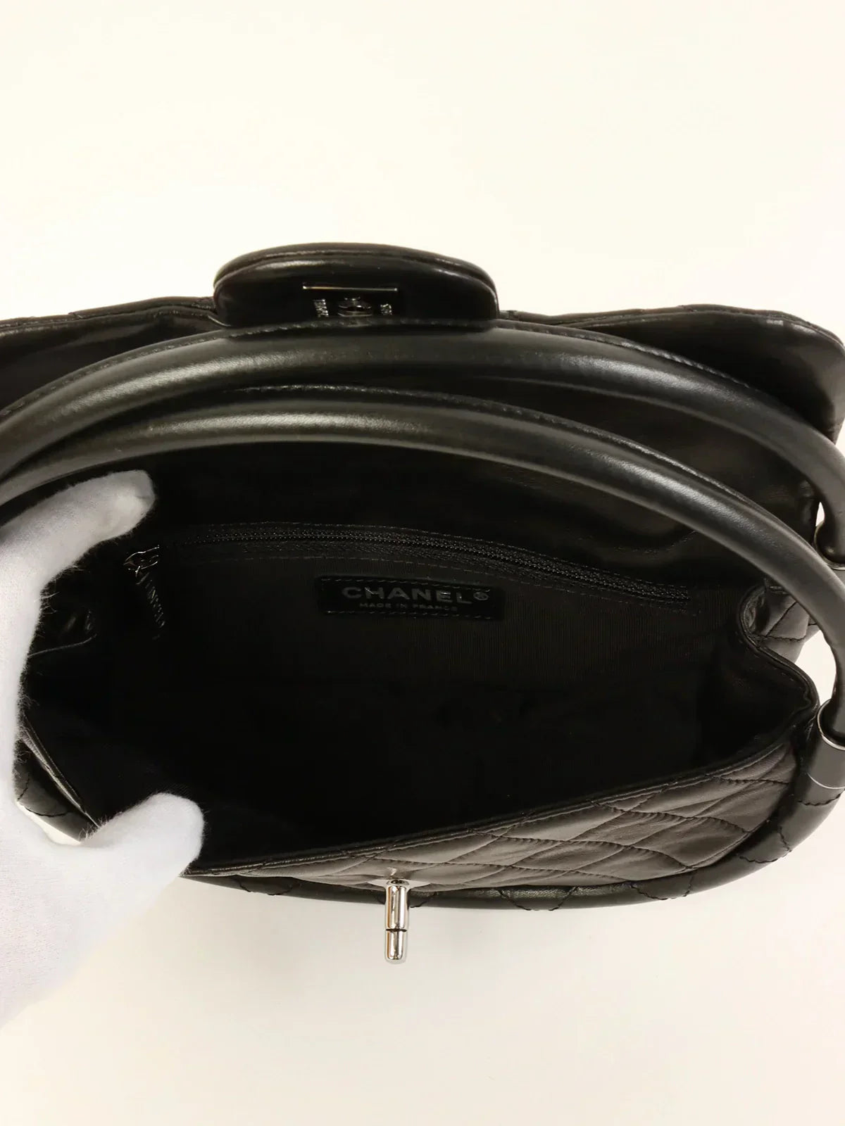 CHANEL Around 2014 Made Hula Hoop Bag Mini Black