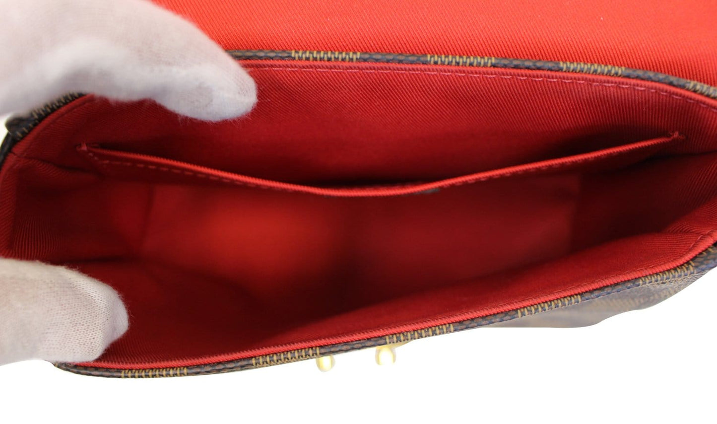 LOUIS VUITTON Damier Ebene Croisette Shoulder Bag