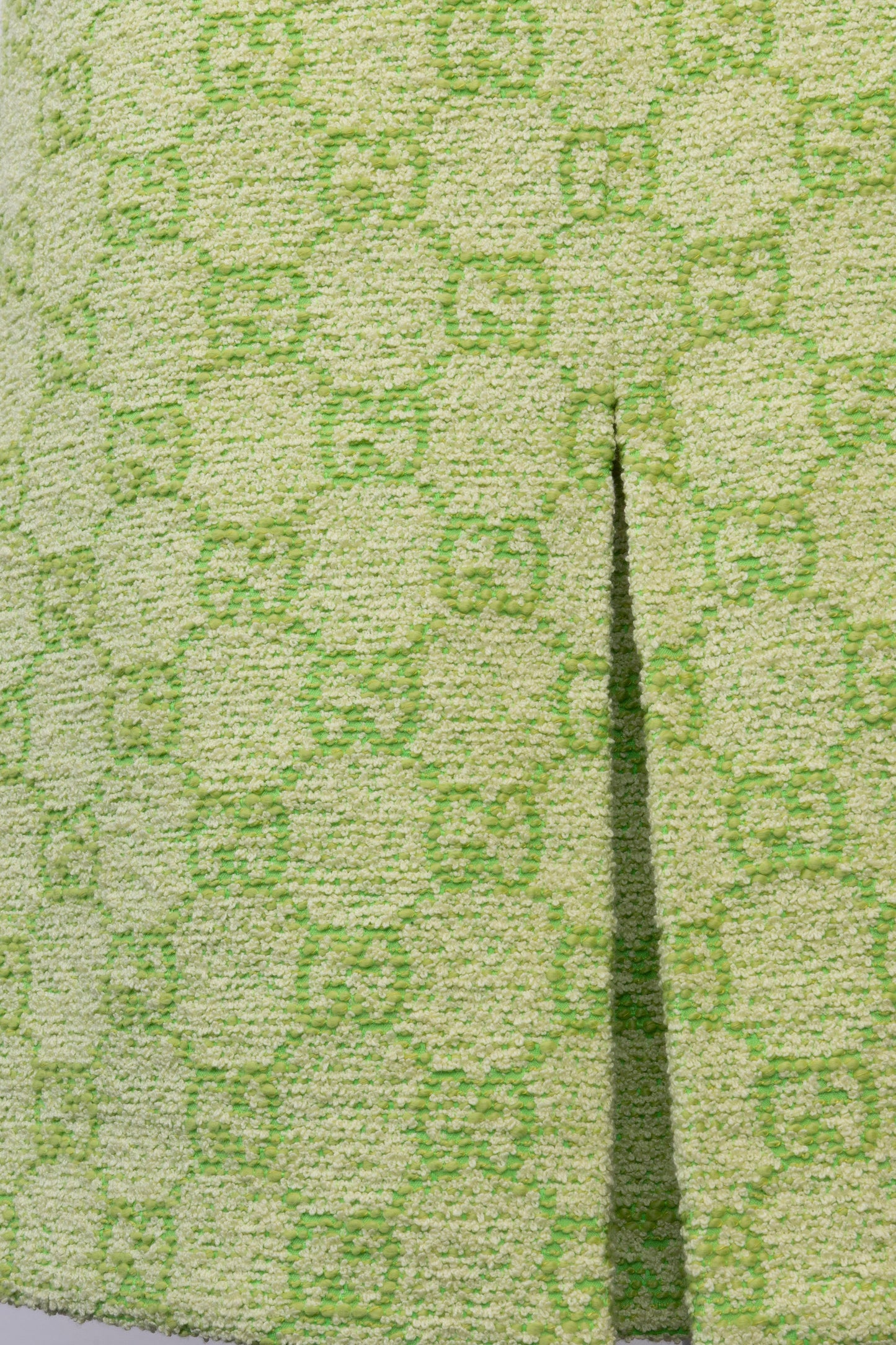 GUCCI Garden Tweed Skirt Lime Green