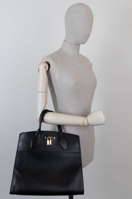 LOUIS VUITTON Steamer GM Leather Black