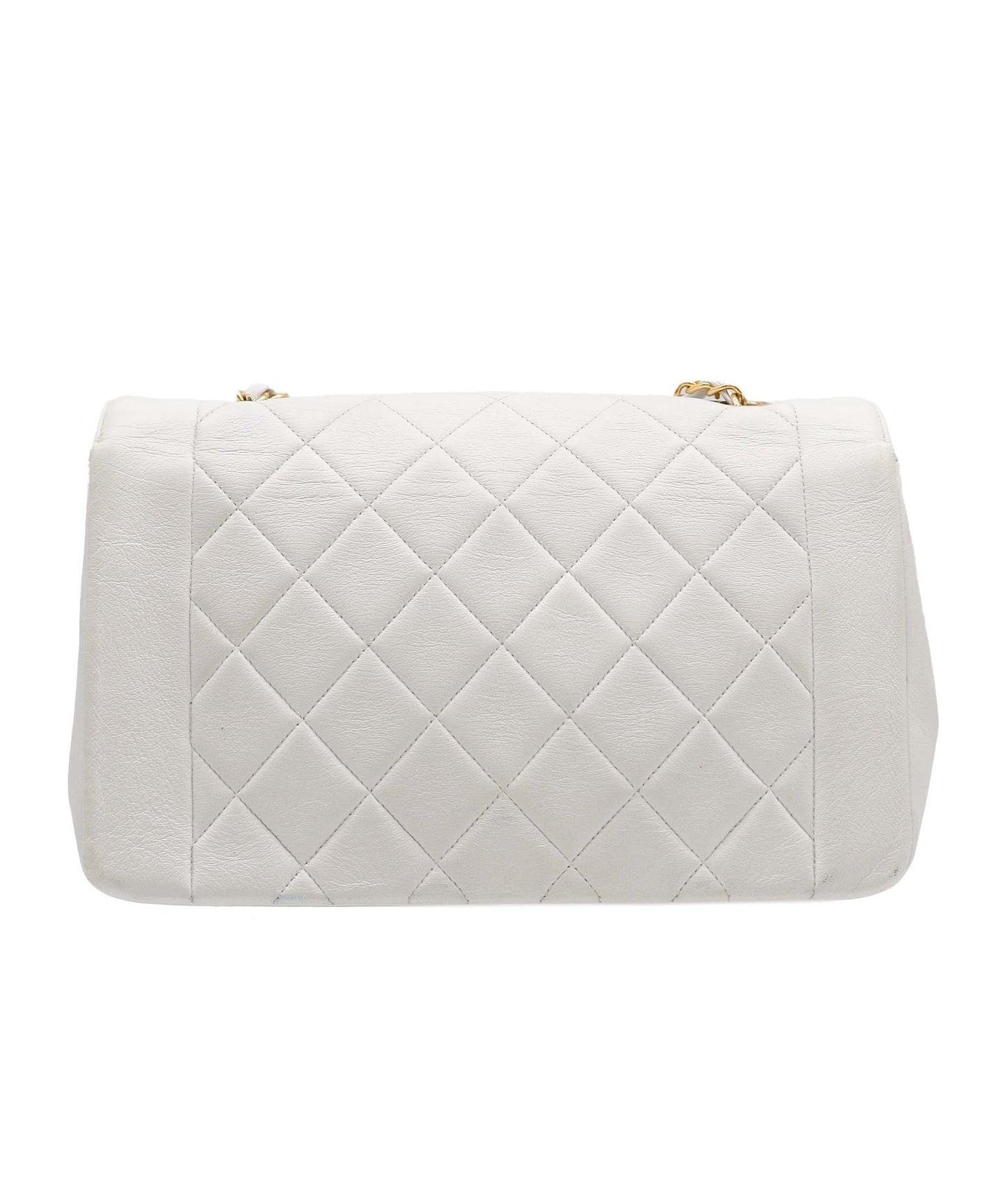 Chanel Diana Flap Bag White Lambskin C23073249 ASC5868