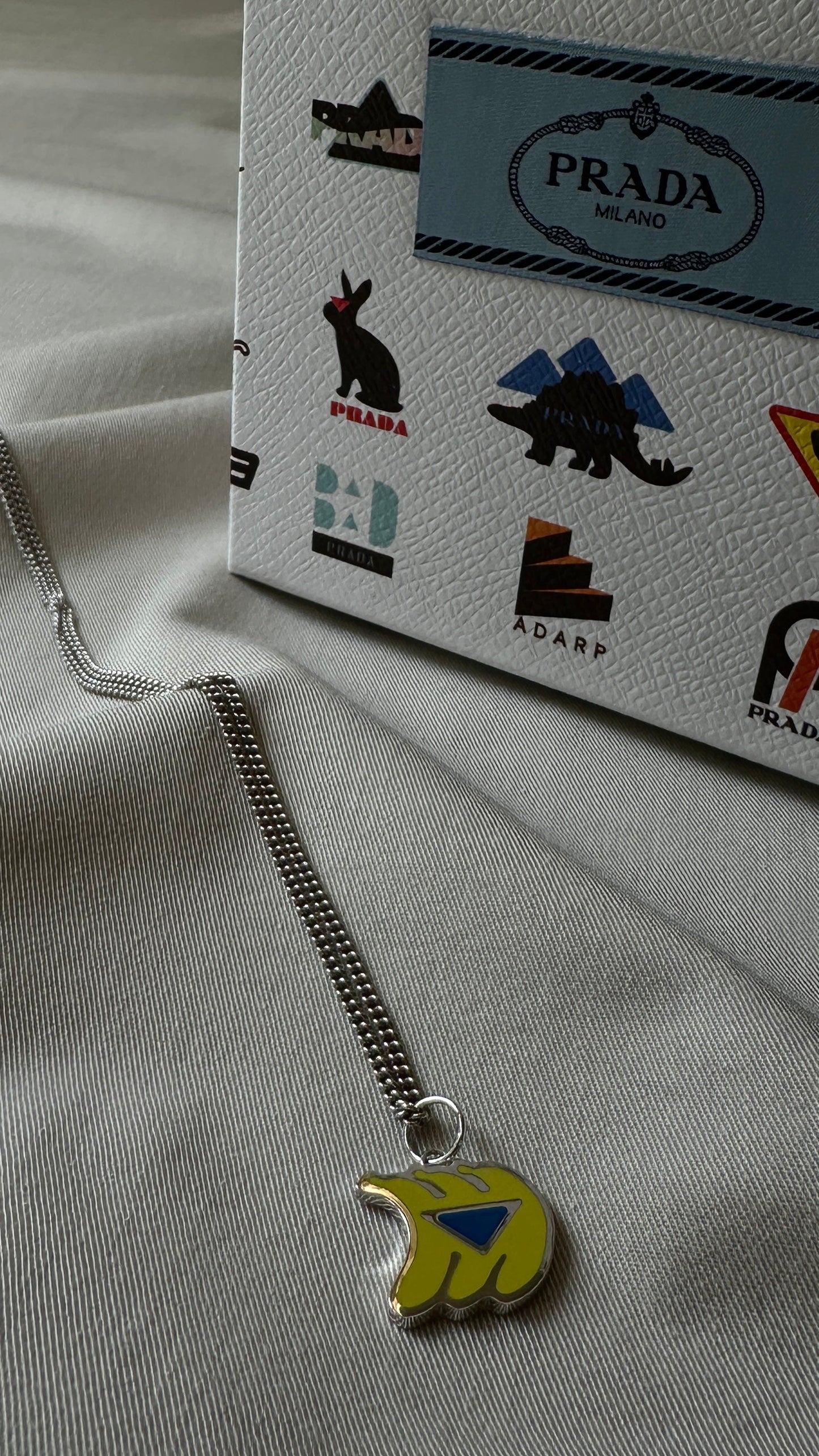 PRADA Banana Necklace Sterling Silver