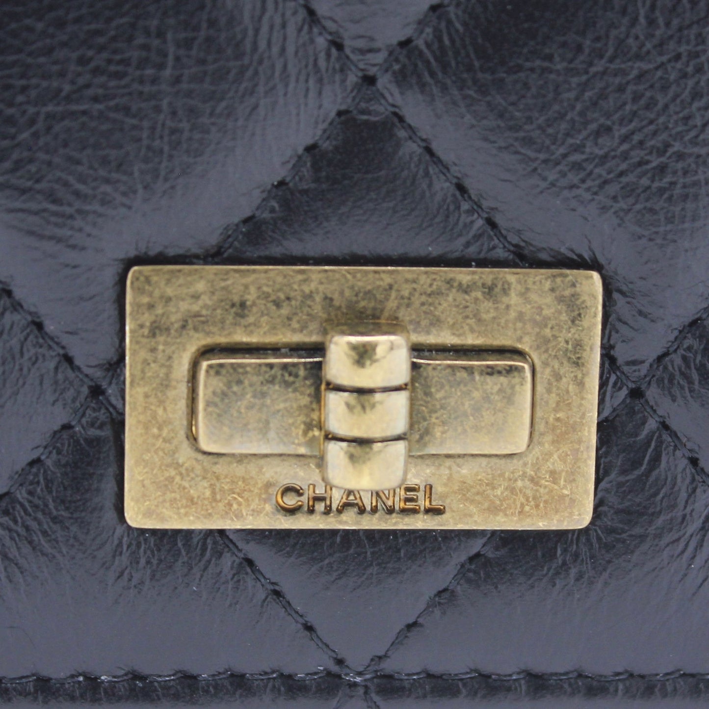 Chanel Aged Calfskin Reissue Wallet On Chain WOC Black