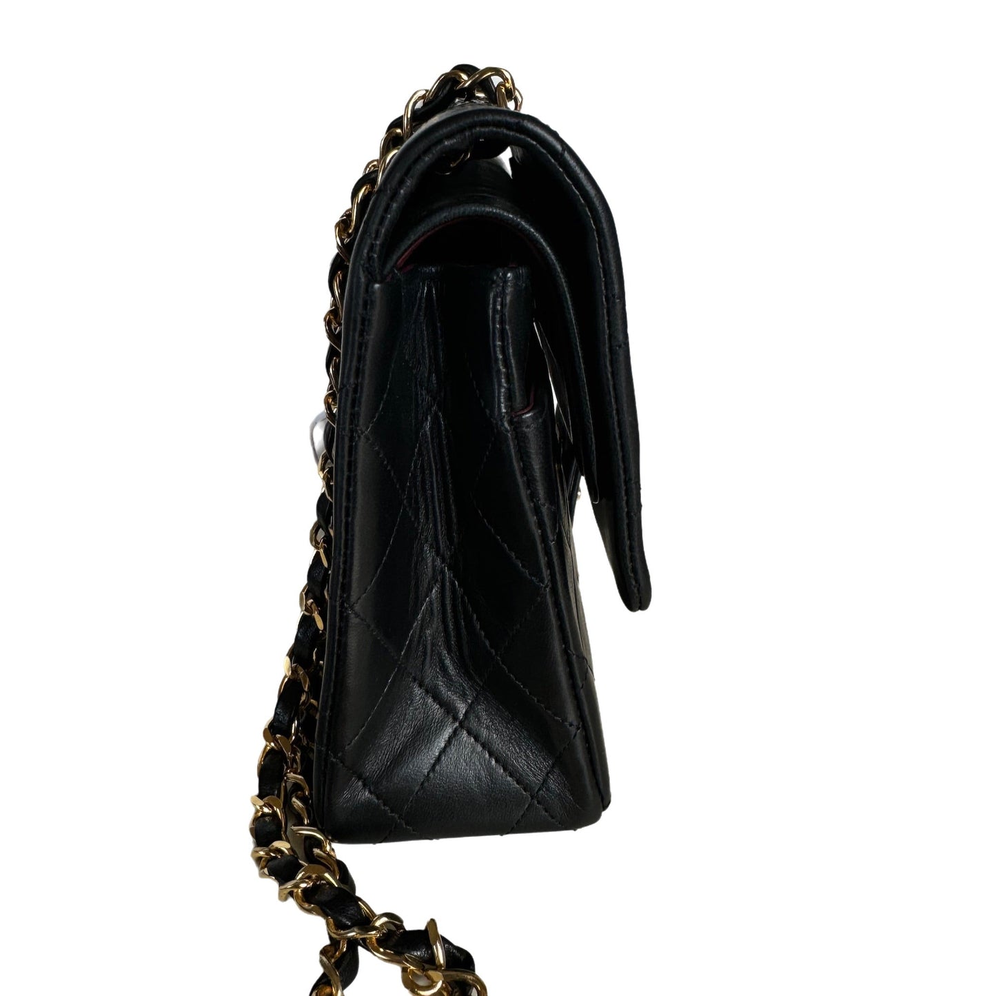 Chanel Classic Flap Black Lambskin Leather with 24k Gold Hardware, 1986-1988