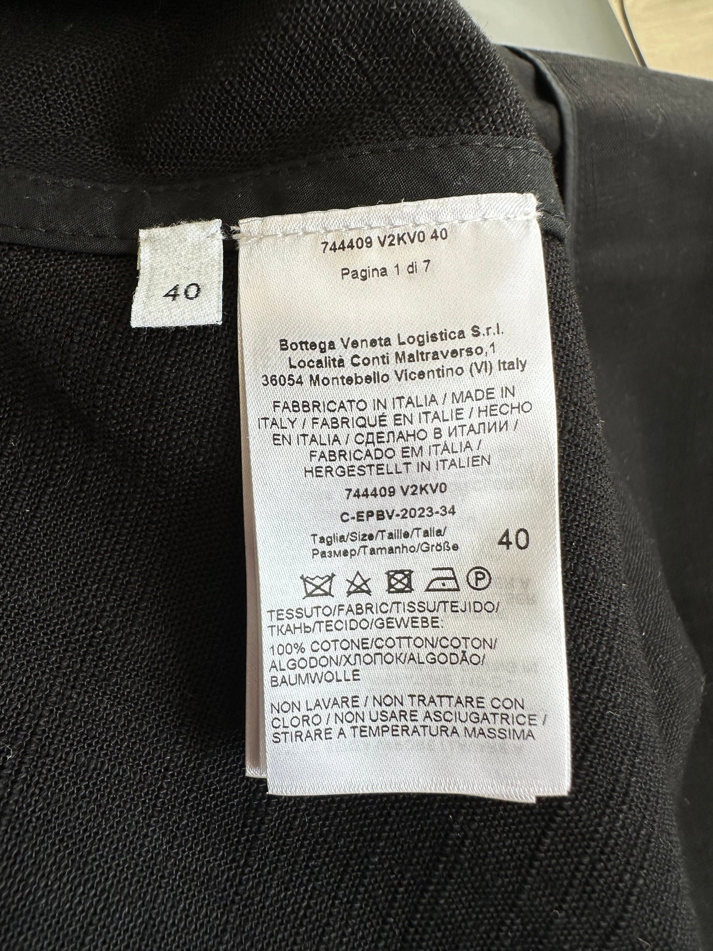 Bottega Veneta Black Sleeveless Cotton Midi Dress with Twist Back and Pocket Detail Size IT 40 (UK 8)