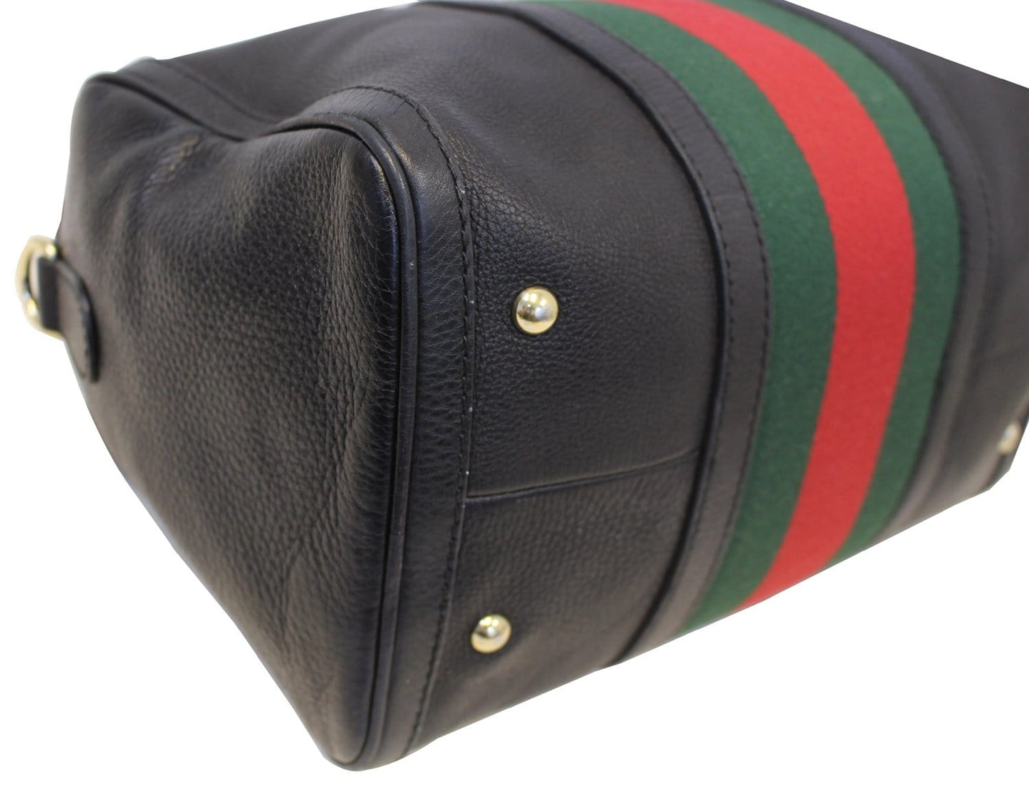 GUCCI Web Medium Boston Bag with Signature Web