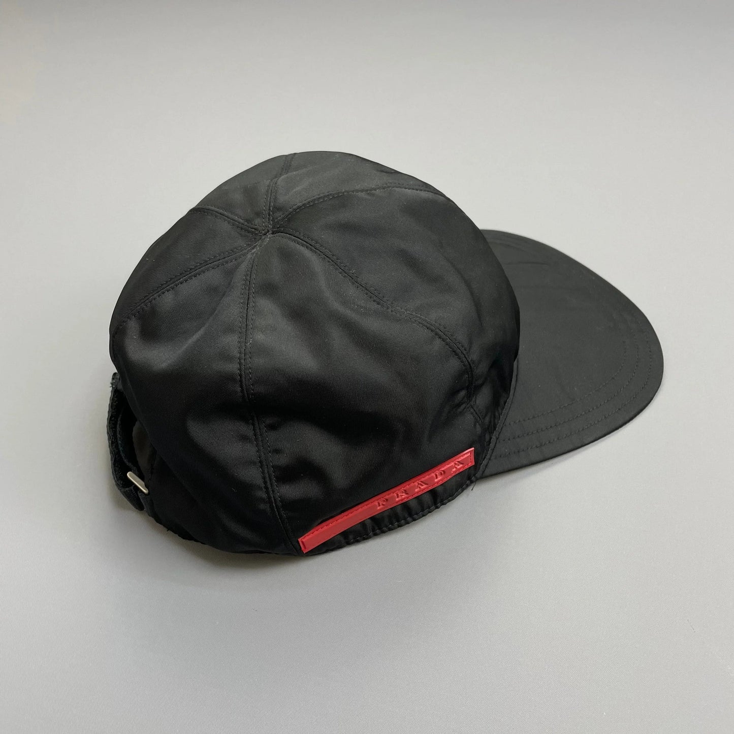 Prada Sport Black 90s/00s Nylon Baseball Cap