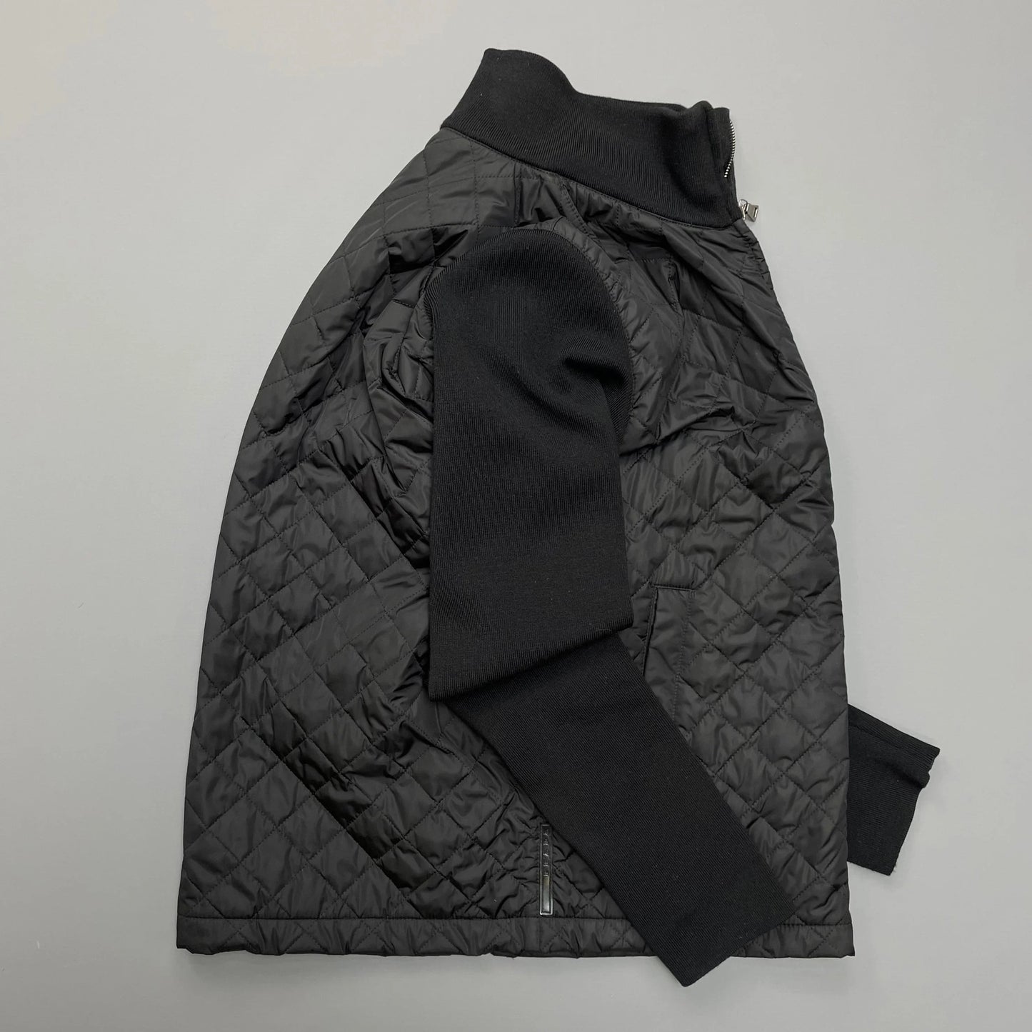 Prada Sport Black Quilted Zip-Through Knit Jacket 2009