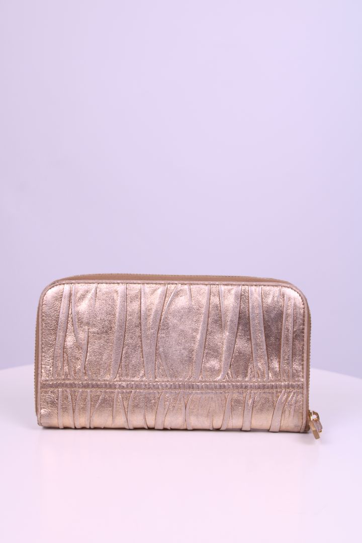 Prada Long Wallet Gold