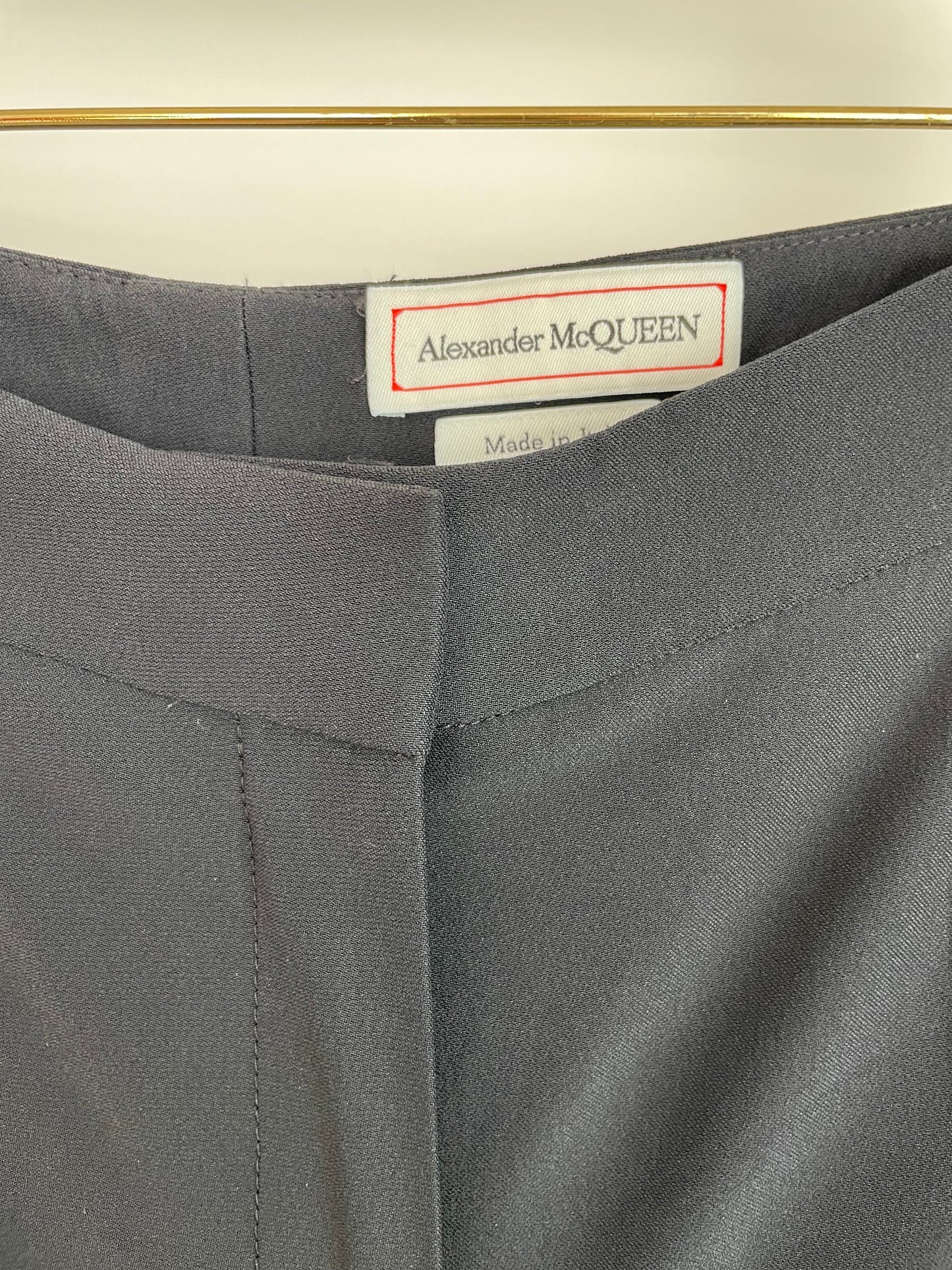 Alexander McQueen Black Tailored Blazer Jacket and Matching Tro rs Set with Metallic Embroidery Detail Size IT 36 (UK 4)