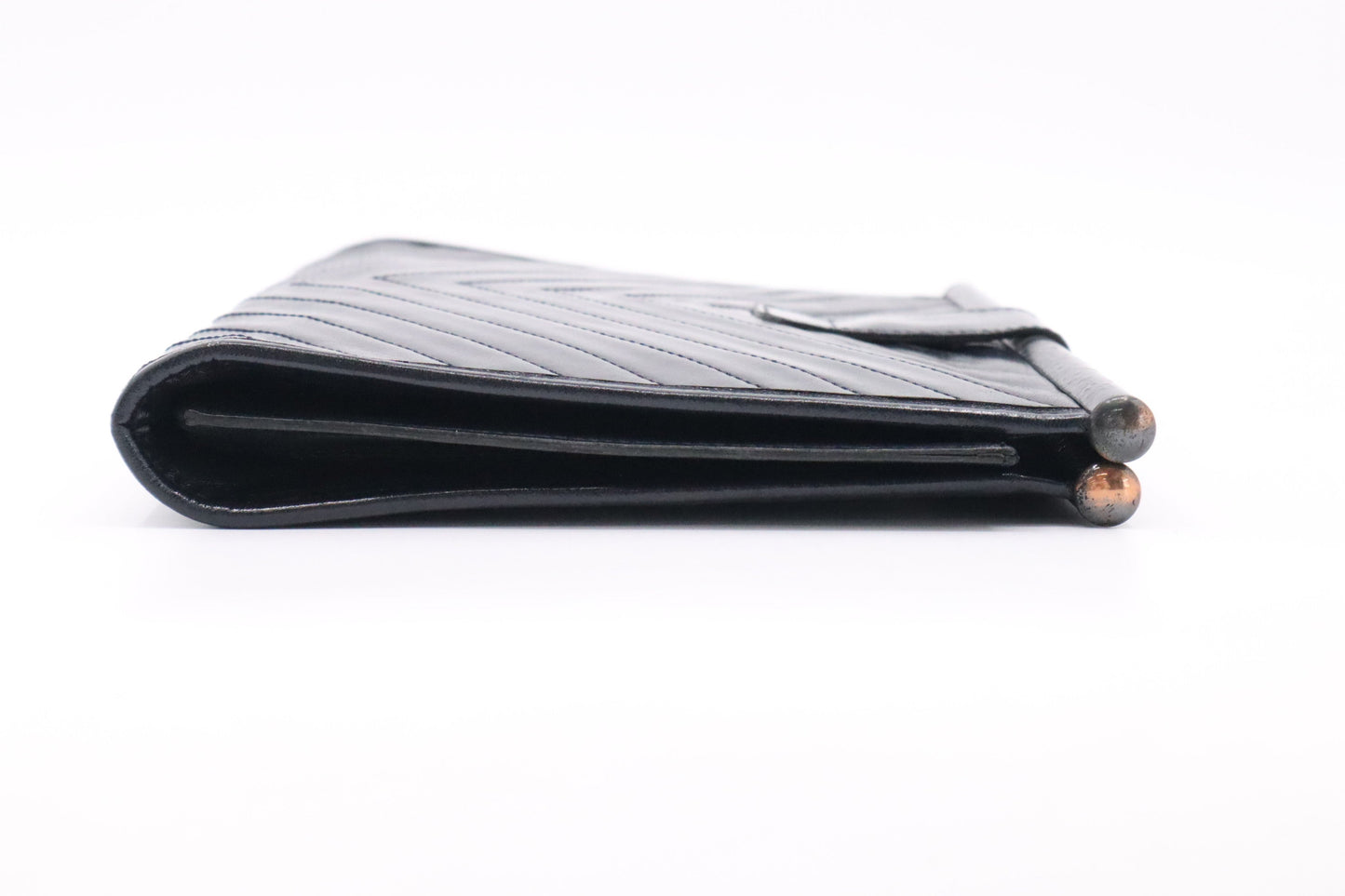 YSL Saint Laurent Clutch in Navy Blue Leather