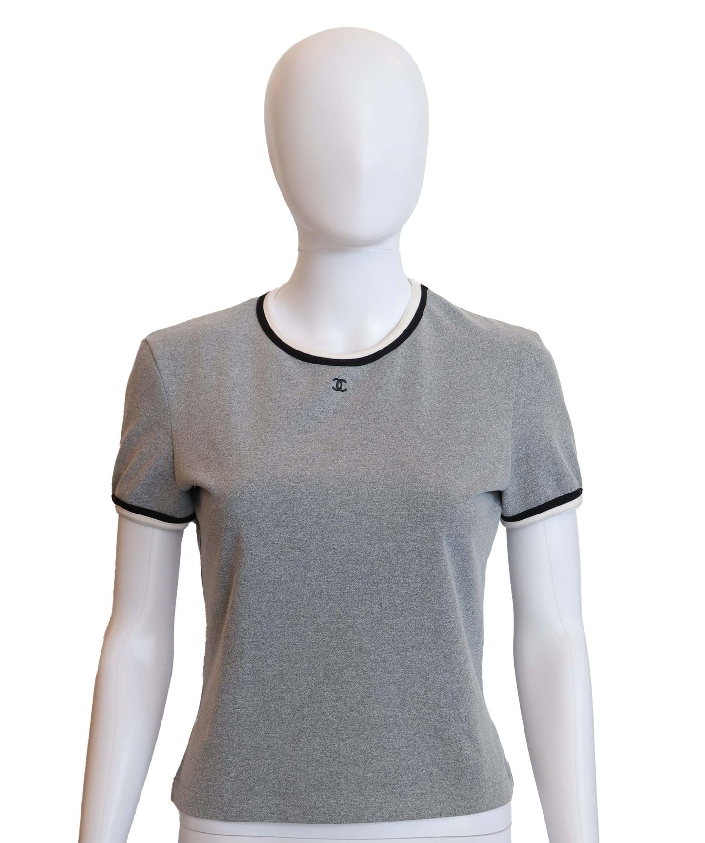 Chanel 98P Logo T-shirt Gray DXBS3830