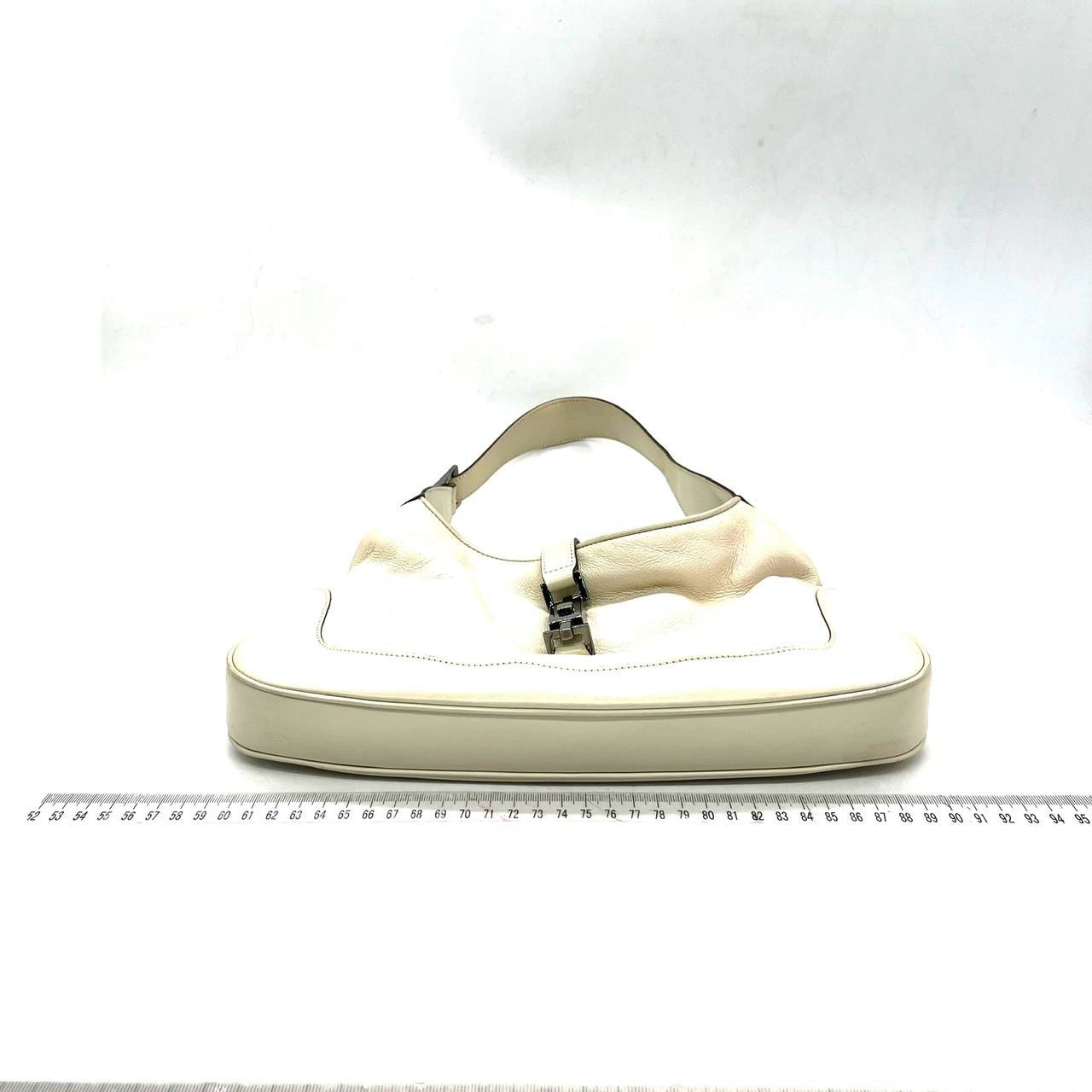 Gucci Jackie Soft White Leather Bag Medium with Fur lining