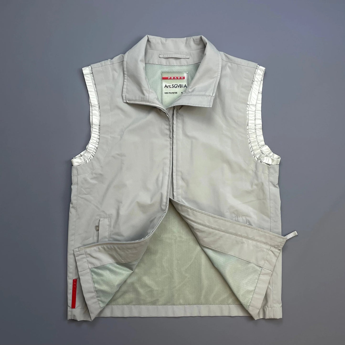 Prada Sport Grey 00s Windstopper Technical Gilet Vest