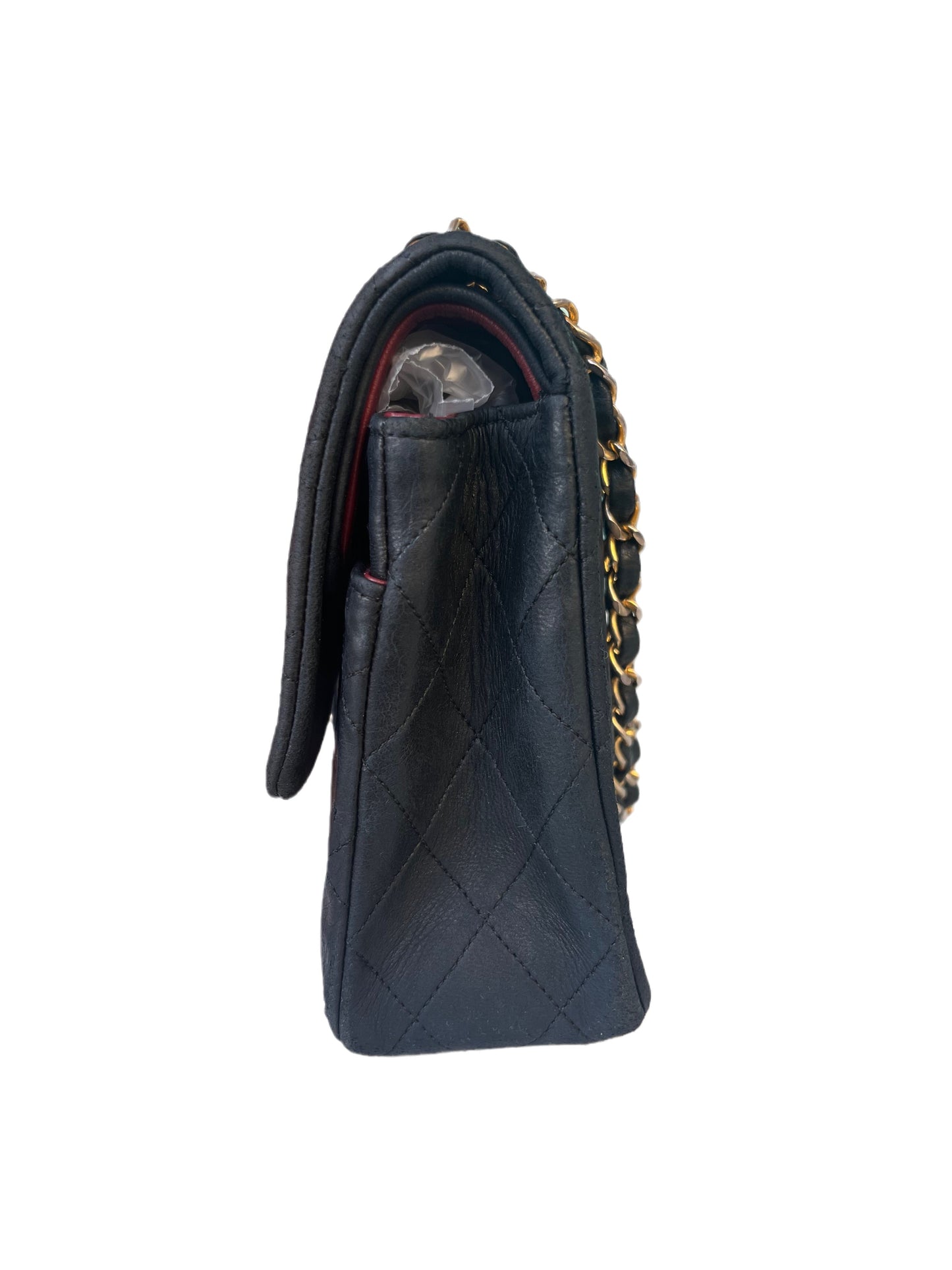 Chanel Classic Flap Black Leather with 24k Gold Hardware