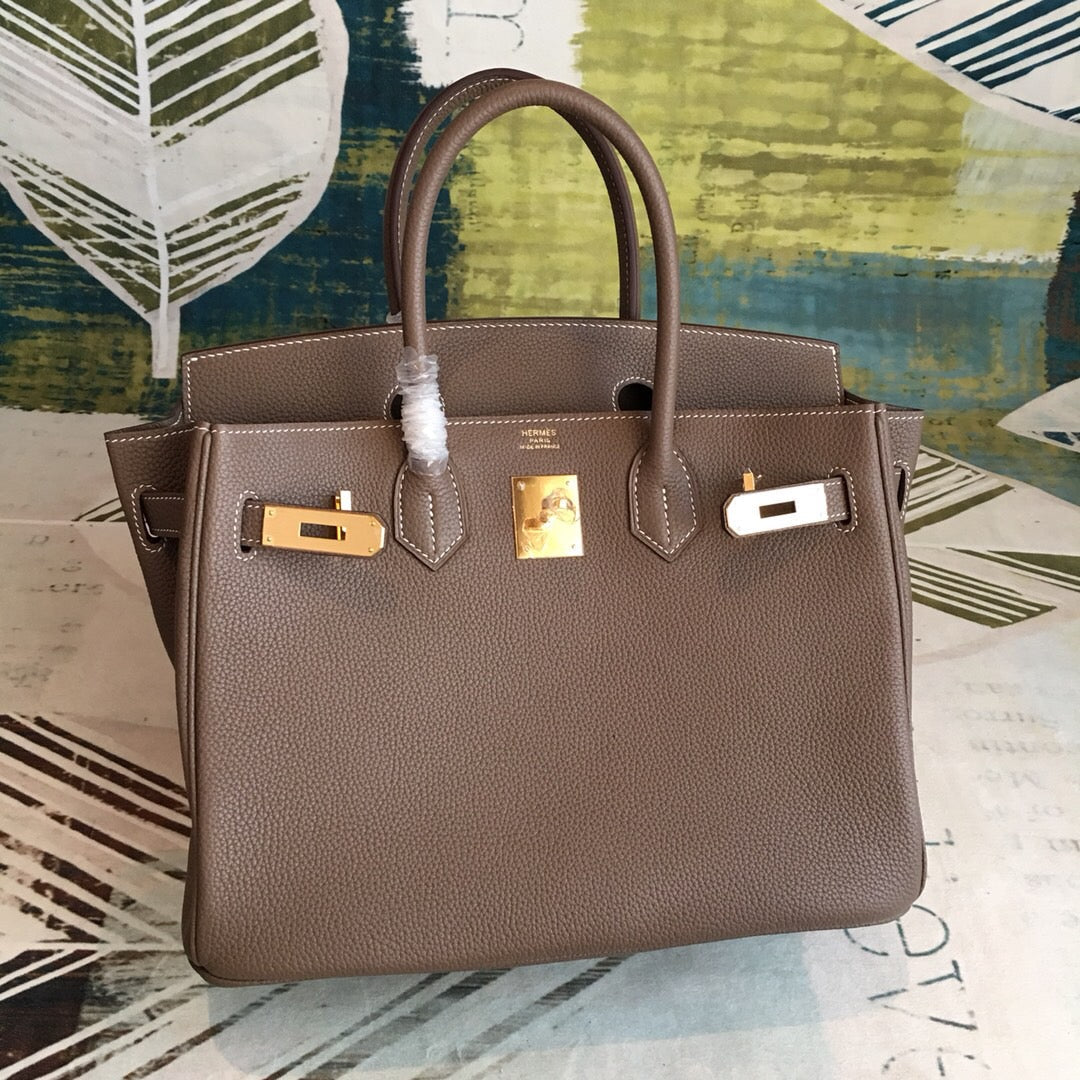 Top Quality Birkin Brown For Women Gold Toned Hardware 11in/30cm