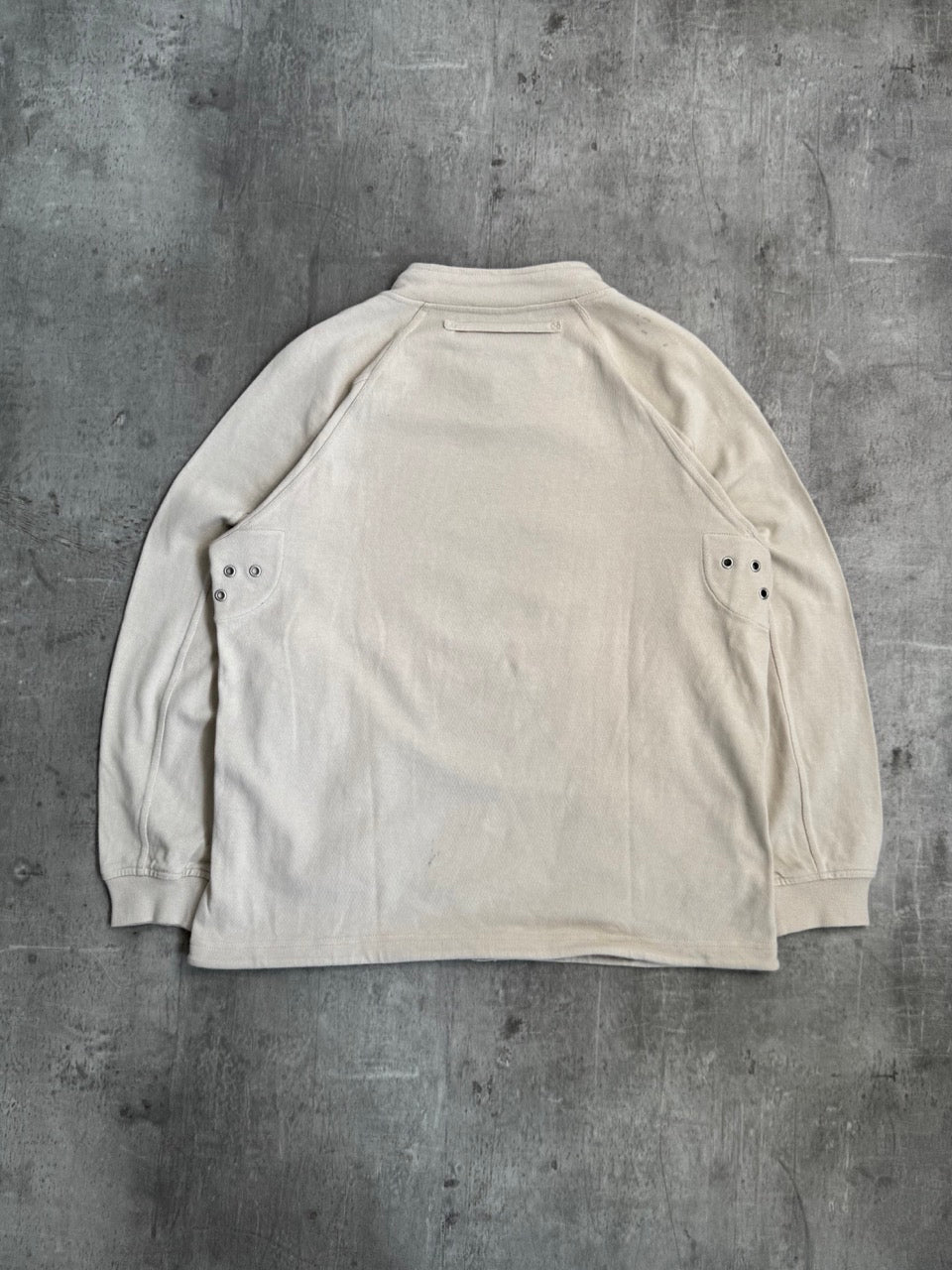 Prada Drawstring Collar Beige Sweater