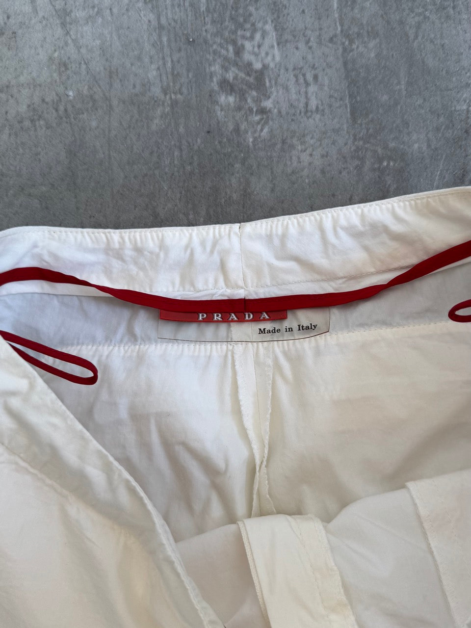 Prada White Technical Utility Tro rs