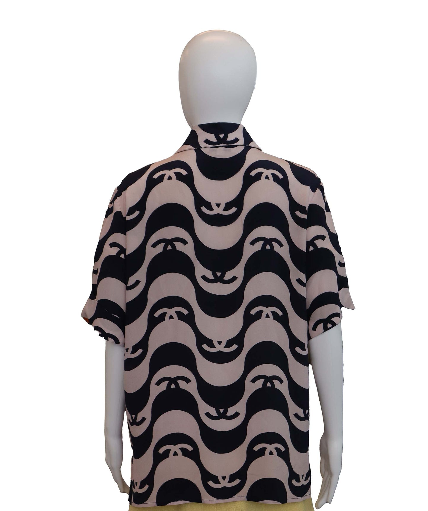 Chanel 2021 Wave Print Silk Blo DXBK0449