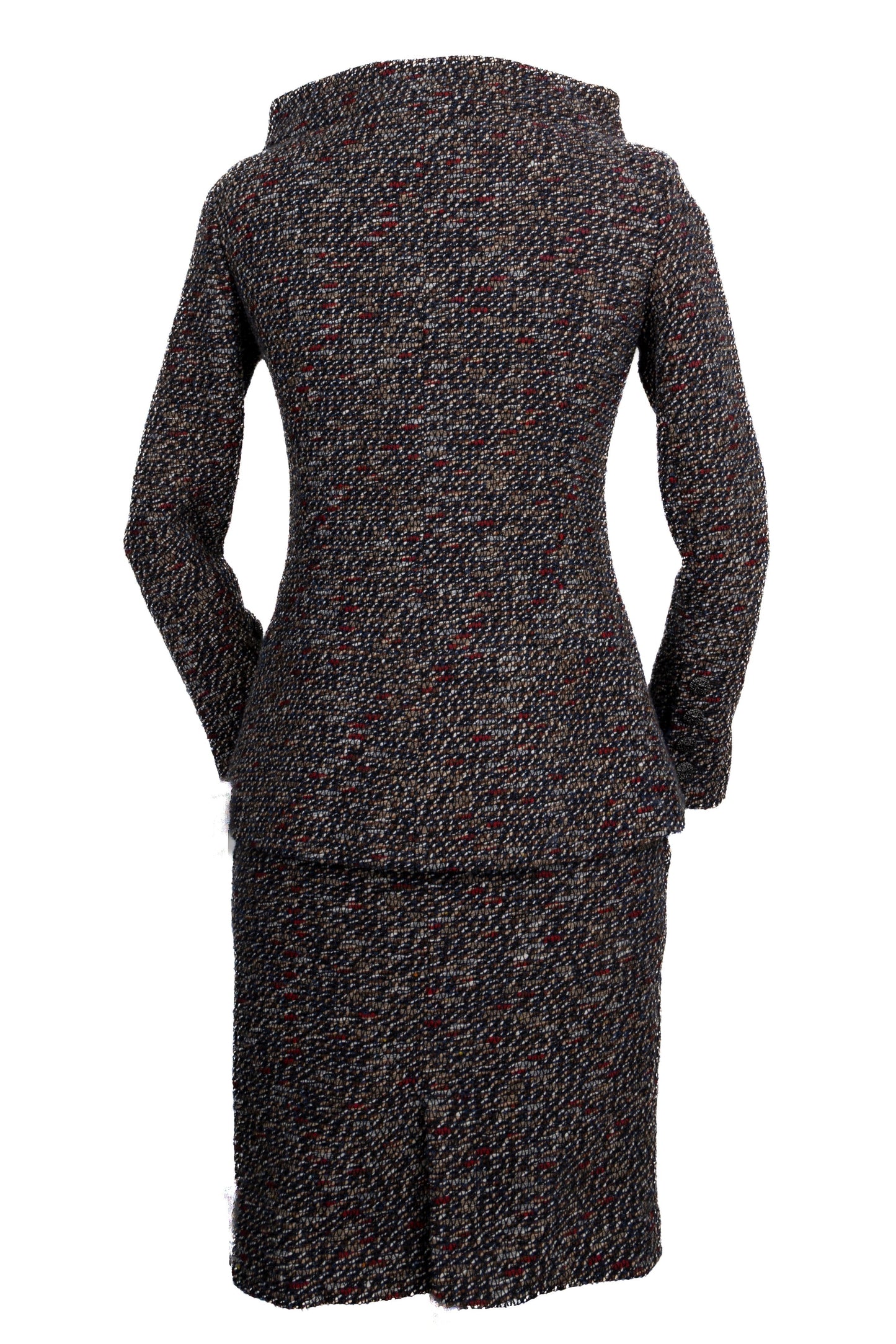 CHANEL Two Piece Tweed Brown