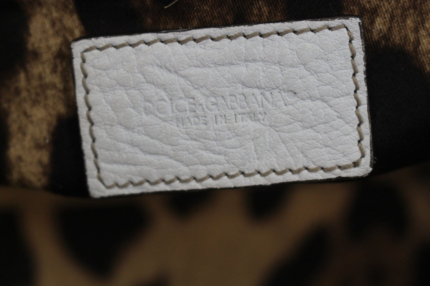 DOLCE & GABBANA Via San Damiano 7 White Shoulder Bag E3563