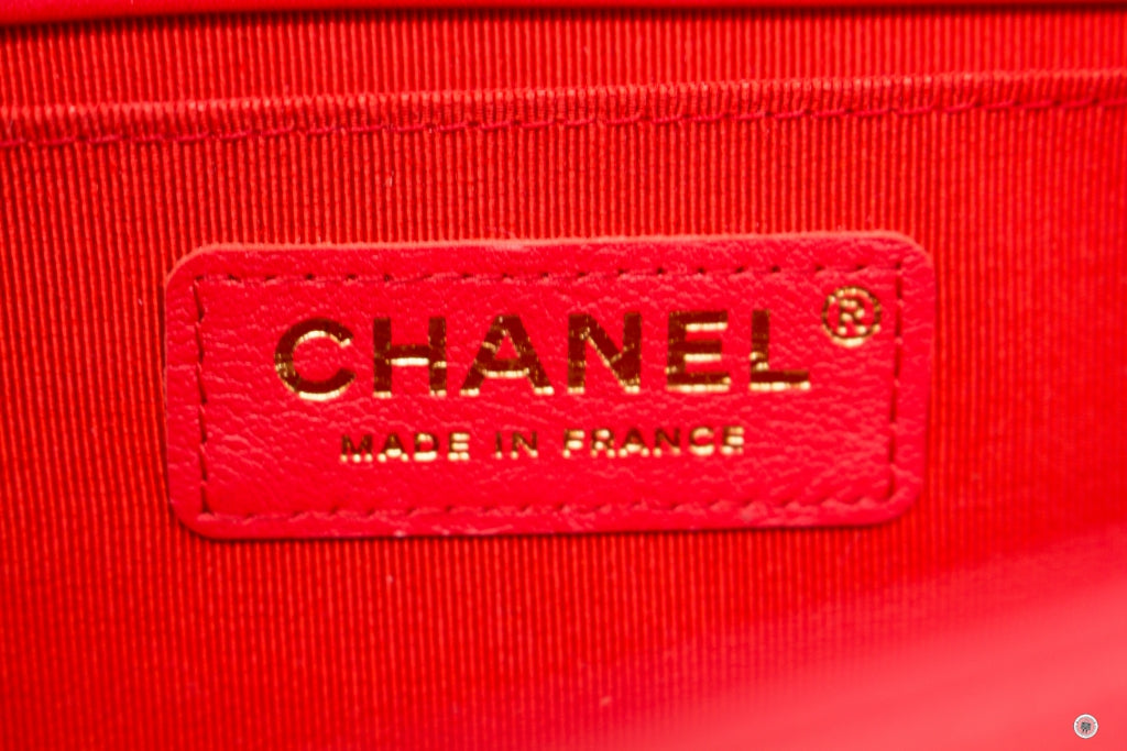 Chanel A Boy Red Calfskin Shoulder Bags Ghw
