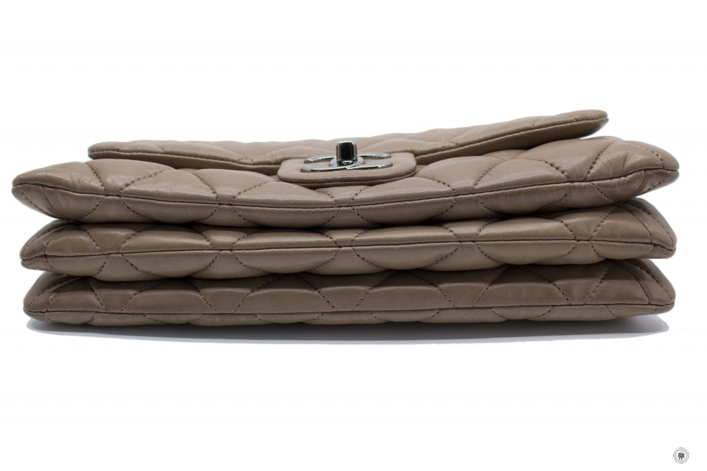 Chanel A48634 Y04639 Quilted Flap Taupe 81344 Lambskin Shoulder Bags Shw